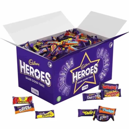 Cadbury Heroes Chocolates Bulk Box 2KG