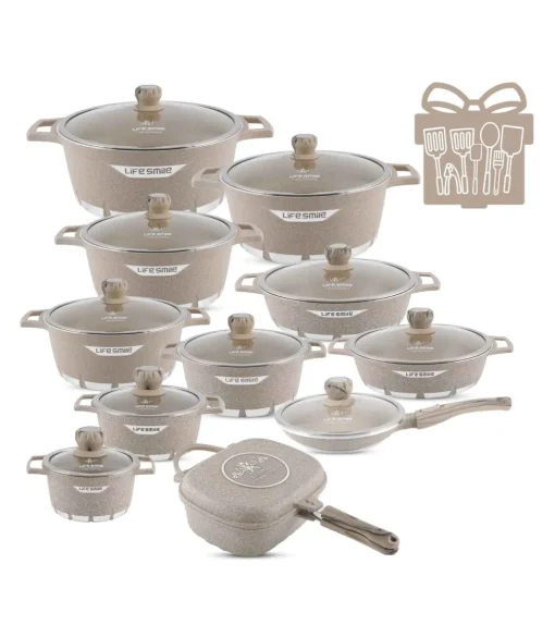 Cookware Set 19 pieces with Multiple Layer Granite Coating - Image 17