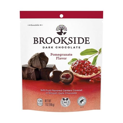 BROOKSIDE Dark Chocolate and Pomegranate Flavored Snacking Chocolate Bag