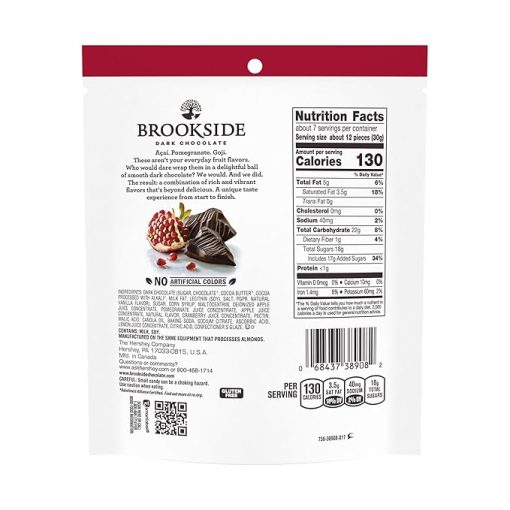 BROOKSIDE Dark Chocolate and Pomegranate Flavored Snacking Chocolate Bag - Image 9