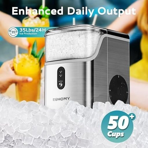 EUHOMY ice machine, self-cleaning design, suitable for home/office use. - Image 3