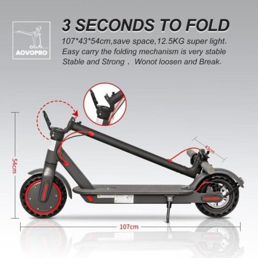 AOVOPRO ES80 electric scooter, 350W motor, 19 miles range