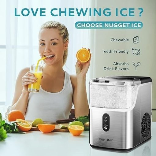 EUHOMY ice machine, self-cleaning design, suitable for home/office use. - Image 6